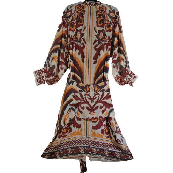 NEW, Farm Rio Cream Toucans Scarf Maxi Dress in S  #MD1234 - Picture 8 of 11